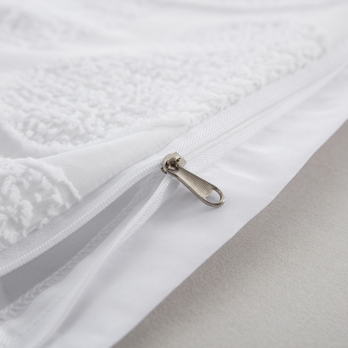 91家纺网 家纺一手货源 找家纺 子不语家纺2025新款跨境外贸 剪花簇绒纯色三件套亚马逊Temu速卖 通Shein沃尔玛专供 爱心白