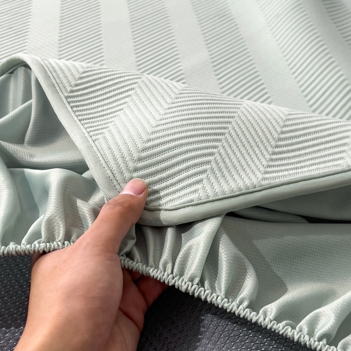 91家纺网 家纺一手货源 找家纺 席世家 2025春夏新款A类凉感席冰川凉席空调席-罗拉 1.5m控价不低于169元   谢谢配合  需要手提袋+5元 罗拉-抹茶绿（床笠款）