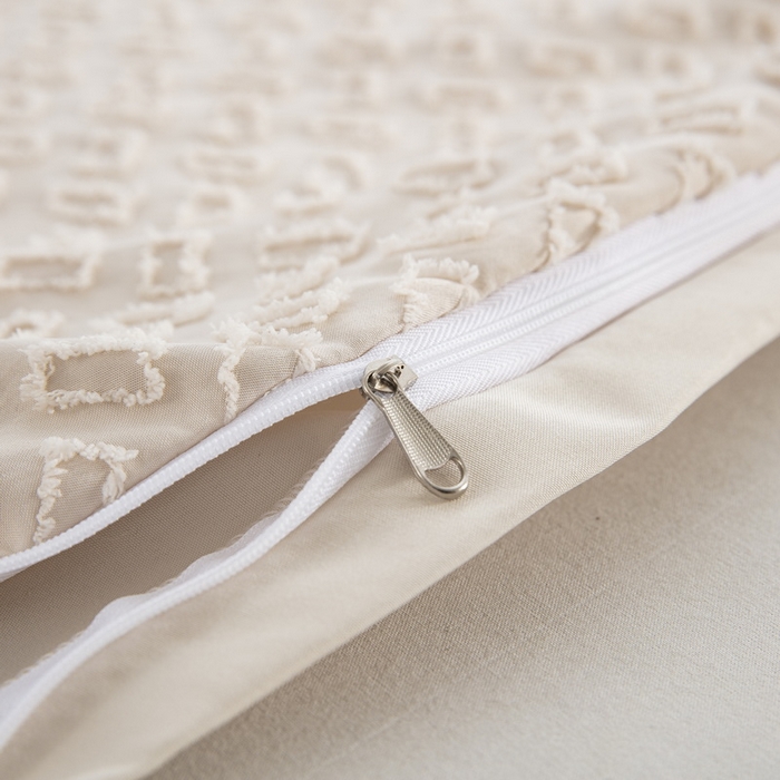 91家纺网 家纺一手货源 找家纺 子不语家纺2025新款跨境外贸 剪花簇绒纯色三件套亚马逊Temu速卖 通Shein沃尔玛专供 豹纹卡其色