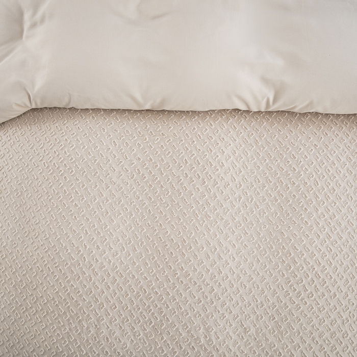 91家纺网 家纺一手货源 找家纺 子不语家纺2025新款跨境外贸 剪花簇绒纯色三件套亚马逊Temu速卖 通Shein沃尔玛专供 豹纹卡其色