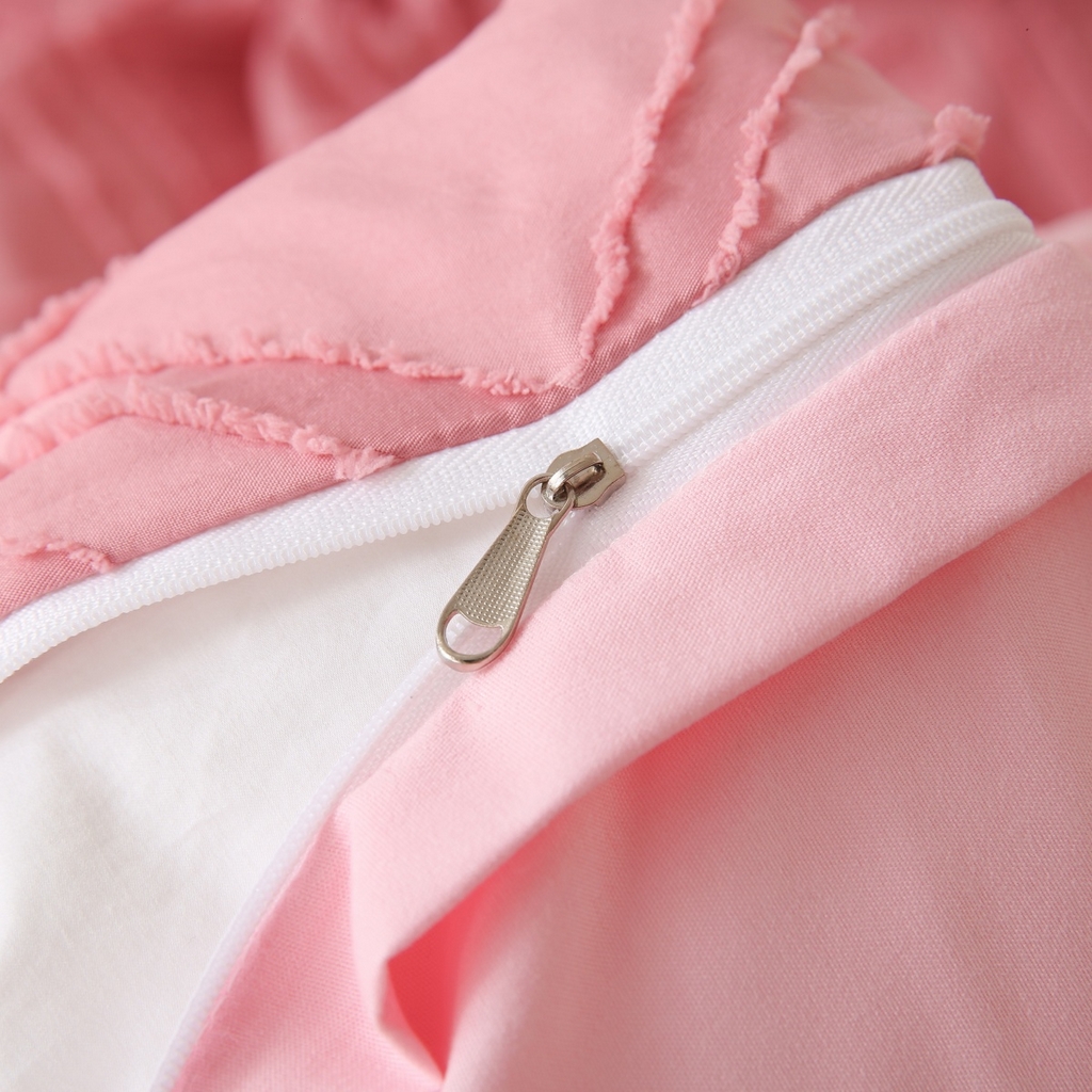 91家纺网 家纺一手货源 找家纺 子不语家纺2025新款跨境外贸 剪花簇绒纯色三件套亚马逊Temu速卖 通Shein沃尔玛专供 菱形粉