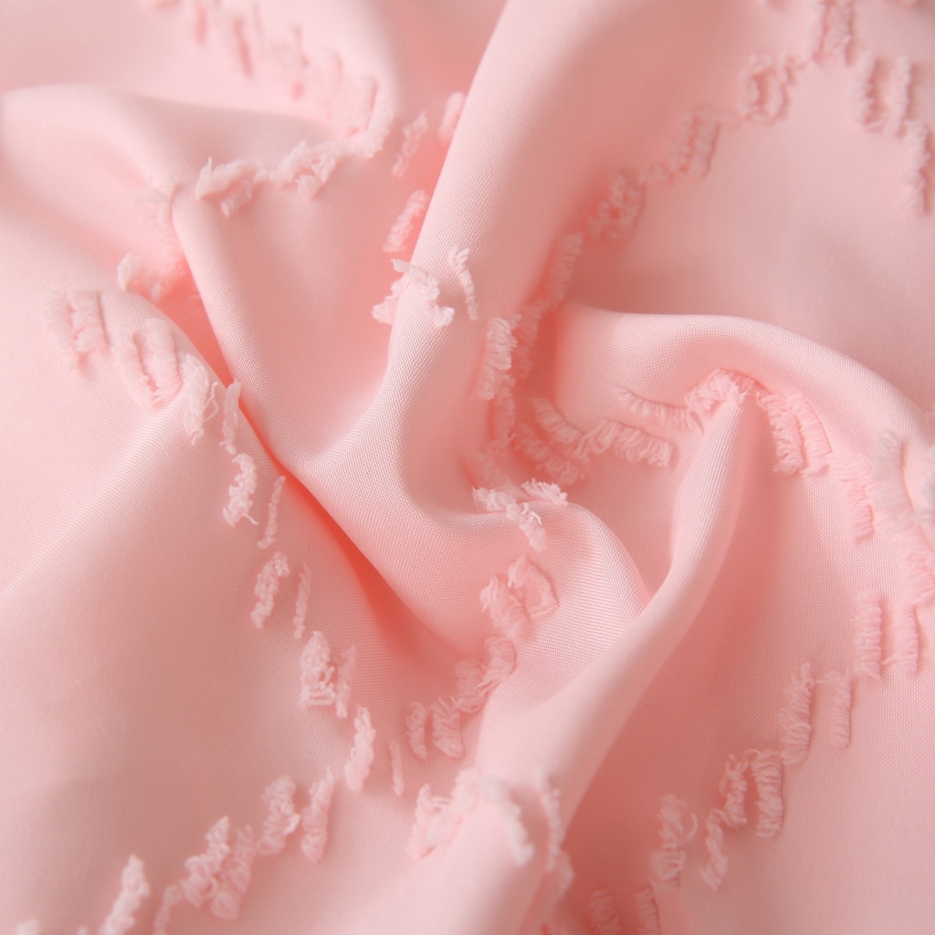 91家纺网 家纺一手货源 找家纺 子不语家纺2025新款跨境外贸 剪花簇绒纯色三件套亚马逊Temu速卖 通Shein沃尔玛专供 菱形竖条粉