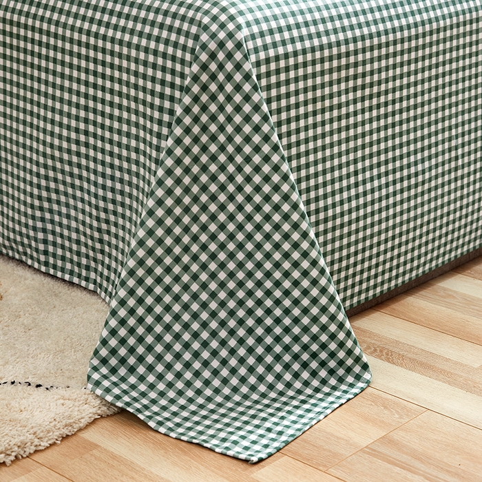 91家纺网 家纺一手货源 找家纺 简冠家纺 2024直播爆款北欧风亲肤植物羊绒磨毛四件套 呆萌龙黄