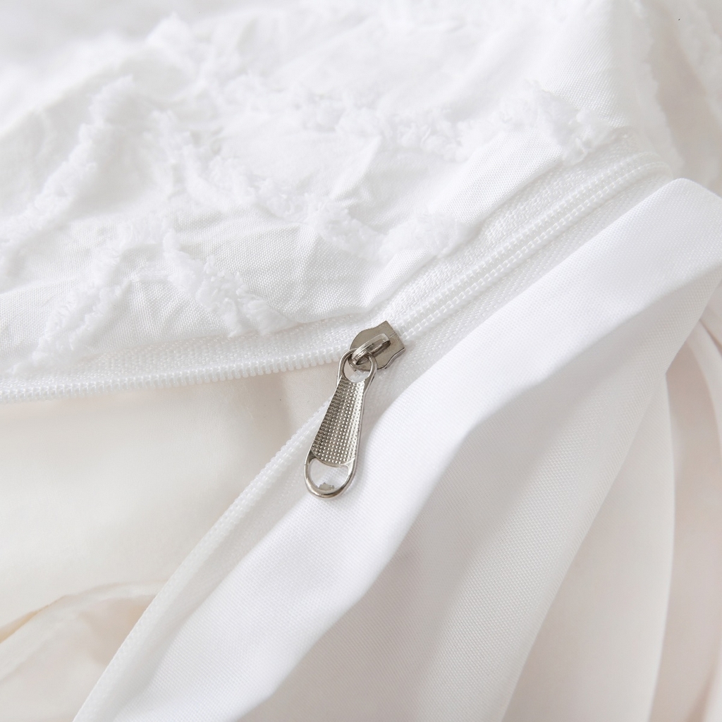 91家纺网 家纺一手货源 找家纺 子不语家纺2025新款跨境外贸 剪花簇绒纯色三件套亚马逊Temu速卖 通Shein沃尔玛专供 摩洛哥白