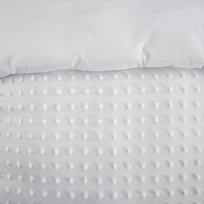 91家纺网 家纺一手货源 找家纺 子不语家纺2025新款跨境外贸 剪花簇绒纯色三件套亚马逊Temu速卖 通Shein沃尔玛专供 球球白