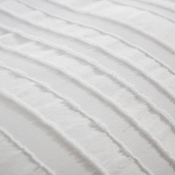 91家纺网 家纺一手货源 找家纺 子不语家纺2025新款跨境外贸 剪花簇绒纯色三件套亚马逊Temu速卖 通Shein沃尔玛专供 竖条白