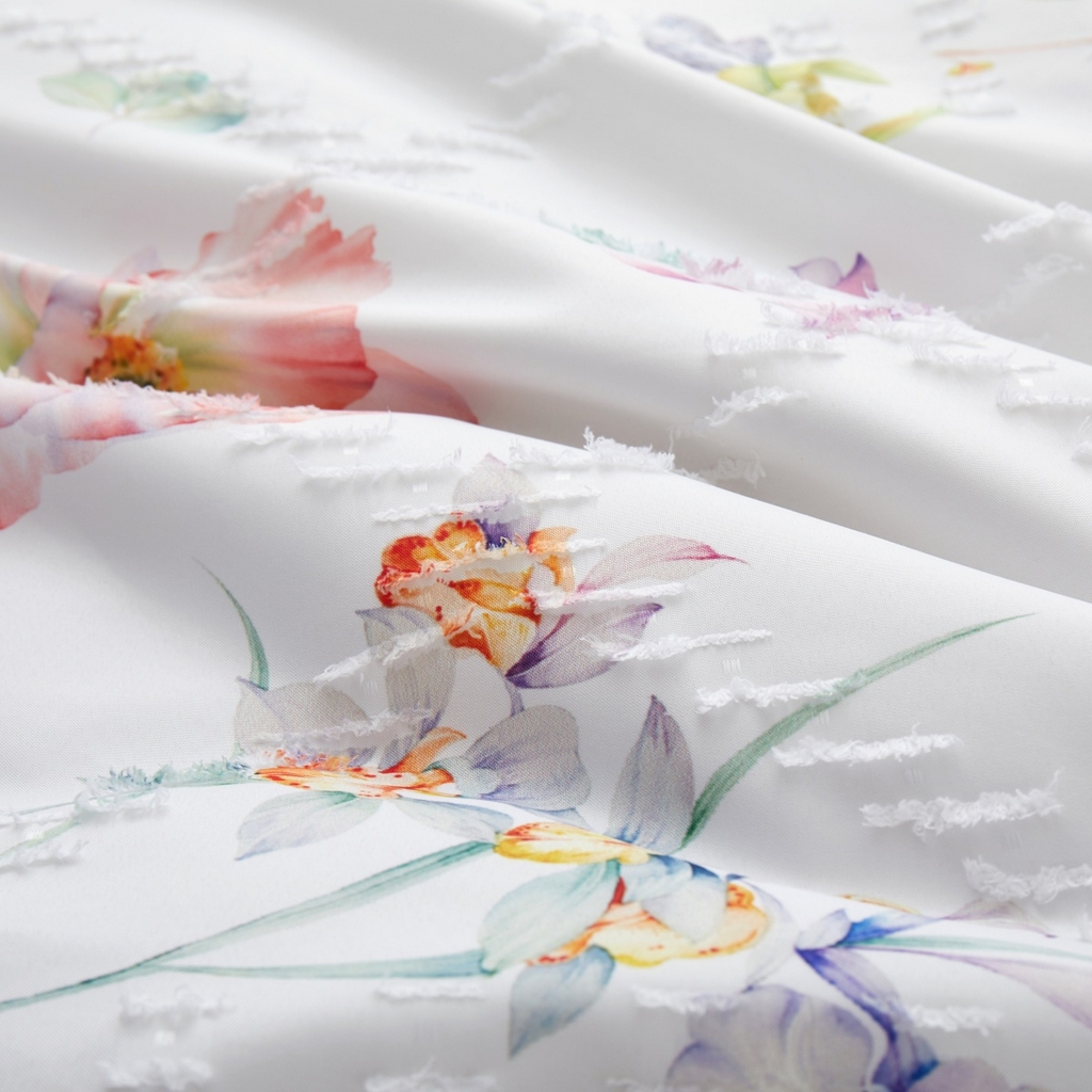 91家纺网 家纺一手货源 找家纺 子不语家纺2025新款跨境外贸 剪花簇绒纯色三件套亚马逊Temu速卖 通Shein沃尔玛专供 印花剪花