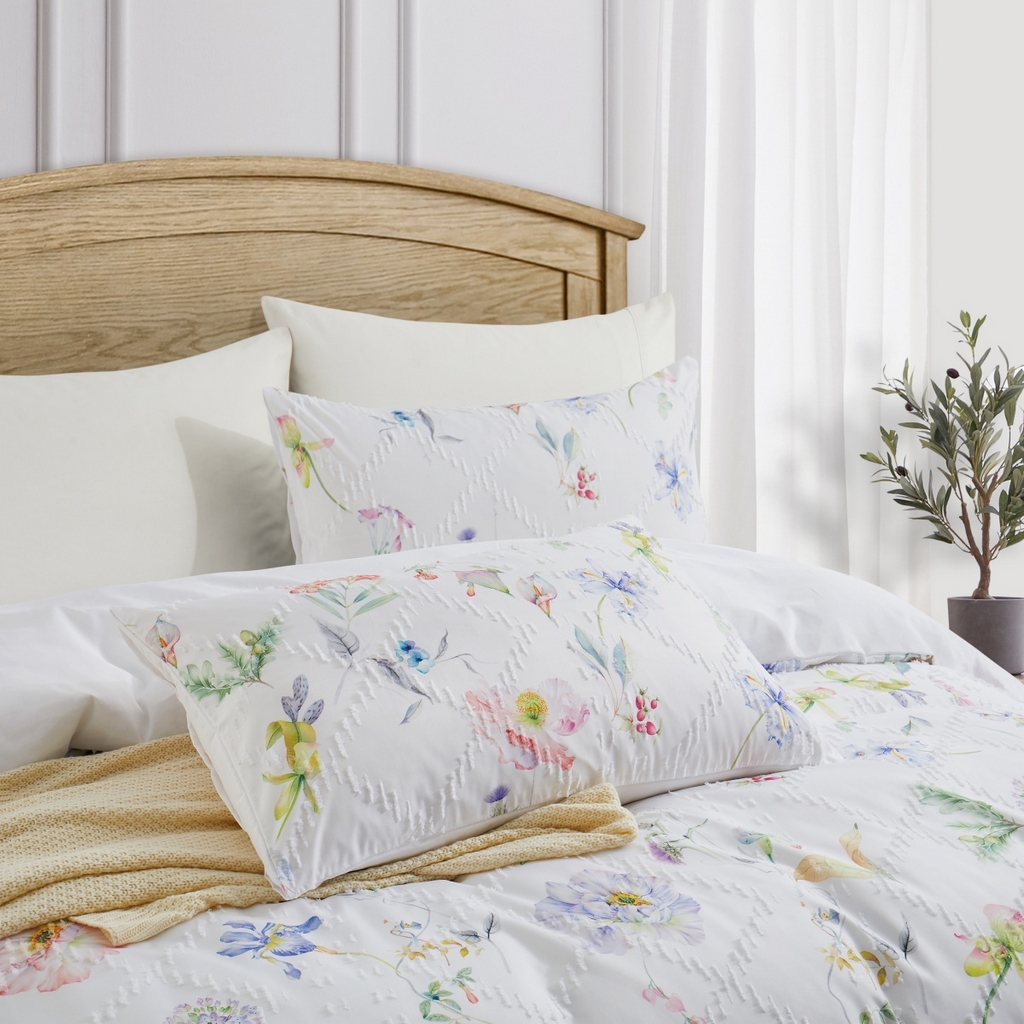 91家纺网 家纺一手货源 找家纺 子不语家纺2025新款跨境外贸 剪花簇绒纯色三件套亚马逊Temu速卖 通Shein沃尔玛专供 印花剪花