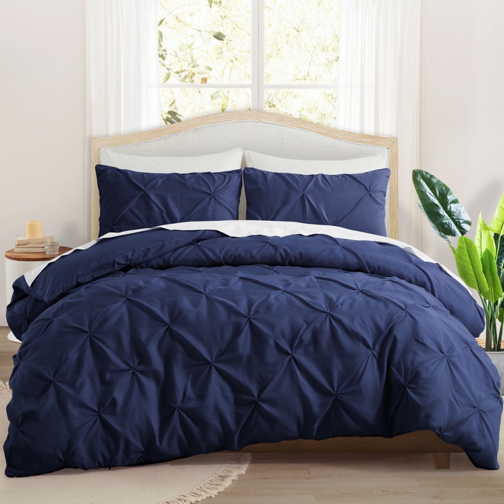 91家纺网 家纺一手货源 找家纺 （总）子不语家纺2025新款跨境外贸手工揪花褶皱三件套亚马逊Temu速卖通Shein沃尔玛专供