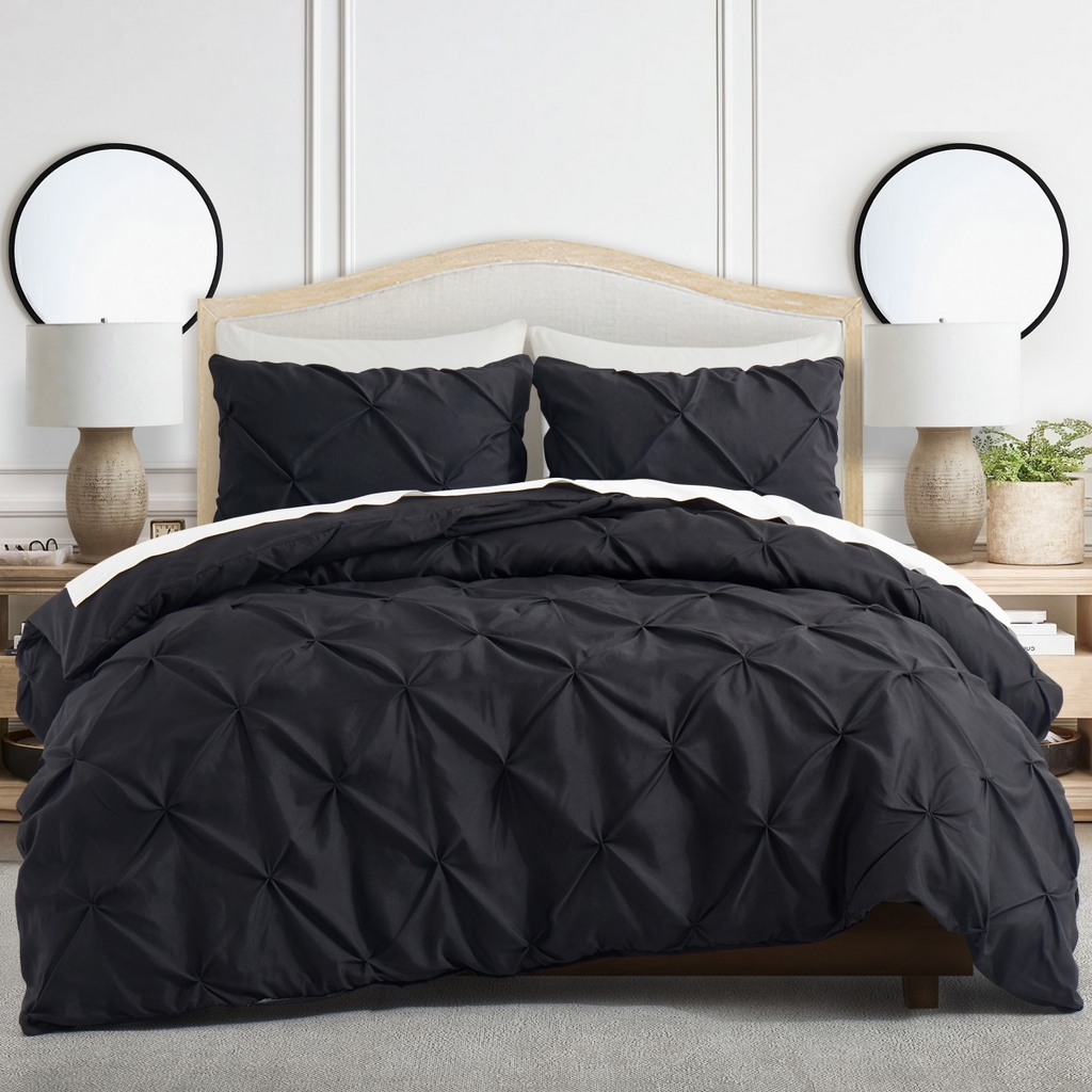 91家纺网 家纺一手货源 找家纺 （总）子不语家纺2025新款跨境外贸手工揪花褶皱三件套亚马逊Temu速卖通Shein沃尔玛专供