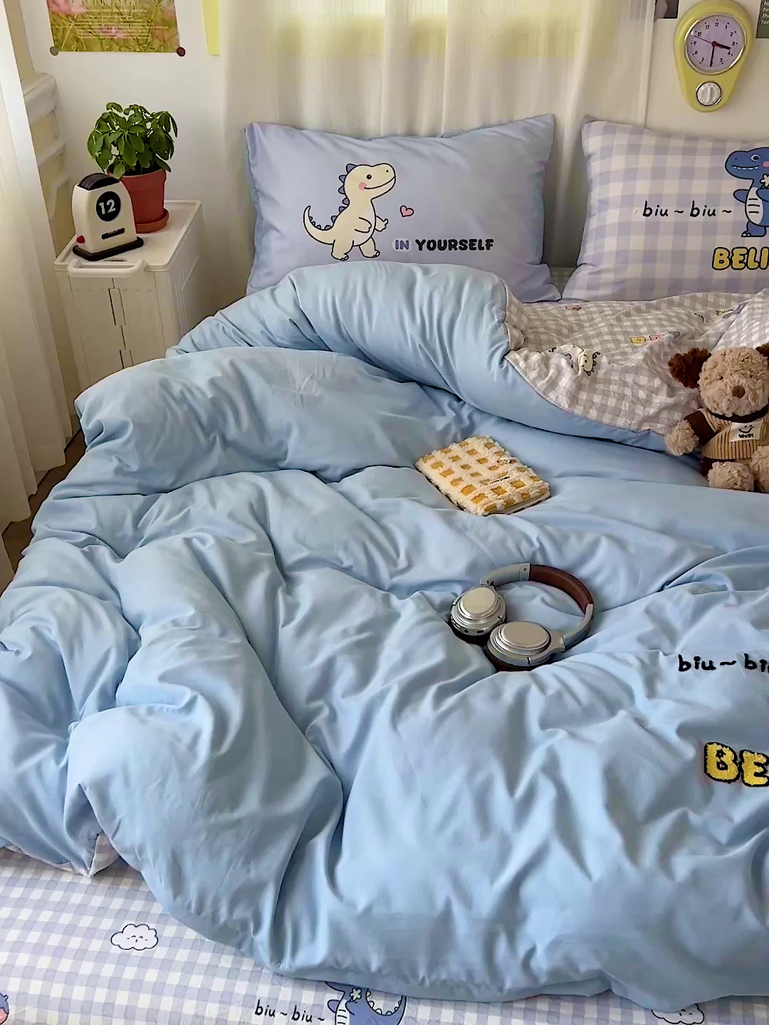 91家纺网 家纺一手货源 找家纺 一霖家纺 2025新款高克重云朵棉数码印花＋毛巾绣四件套