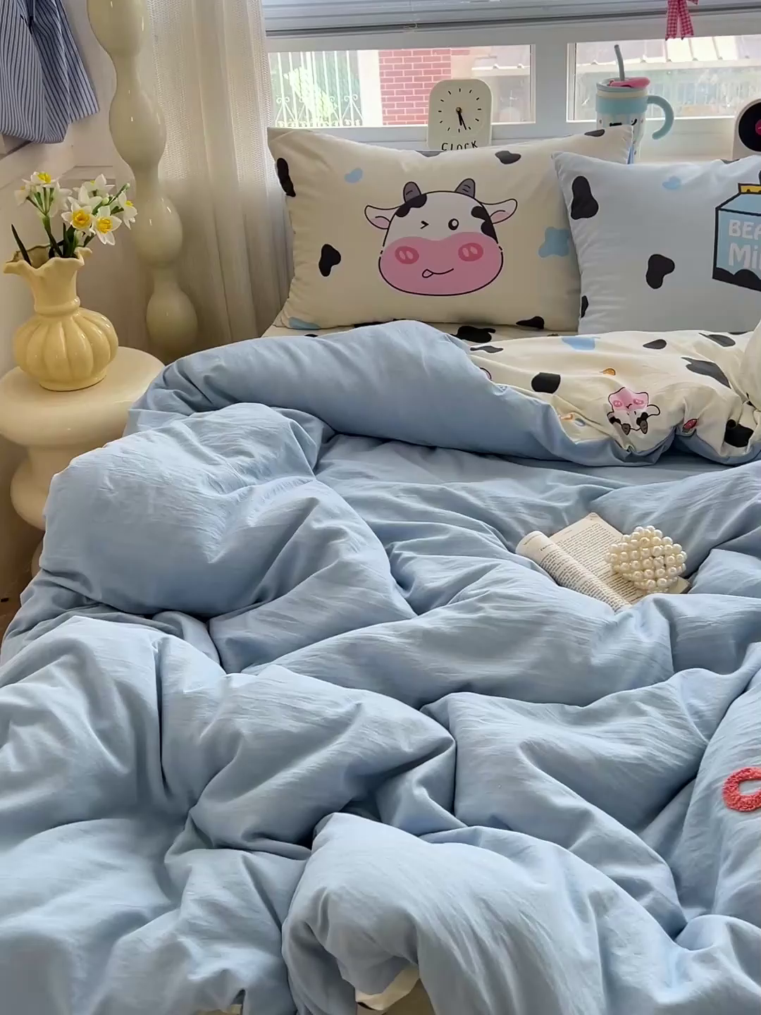 91家纺网 家纺一手货源 找家纺 一霖家纺 2025新款高克重云朵棉数码印花＋毛巾绣四件套