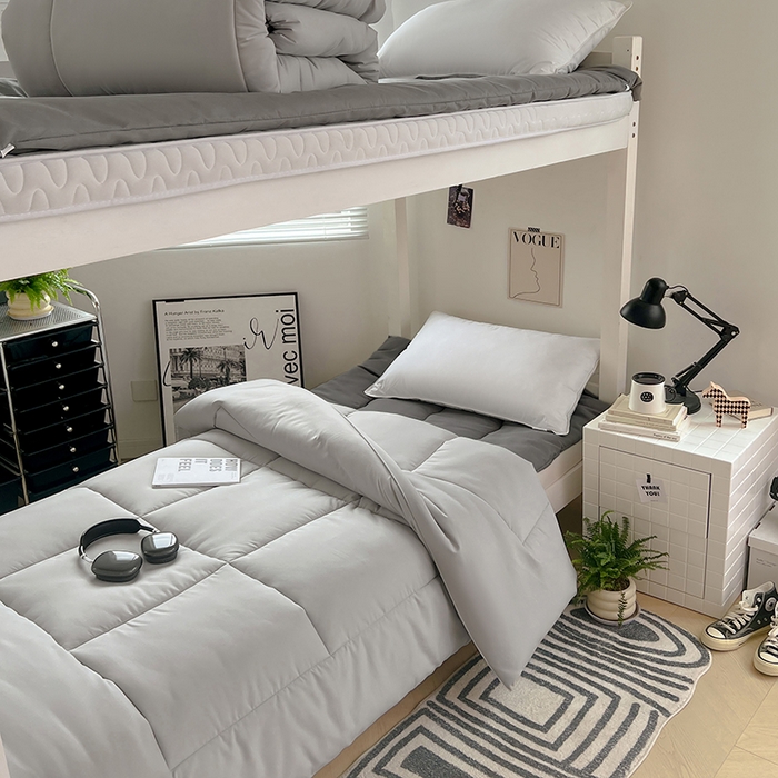 91家纺网 家纺一手货源 找家纺 VIP被业 2025学生款夏被四件套单品凉席配套直播冬被床垫包 灰色