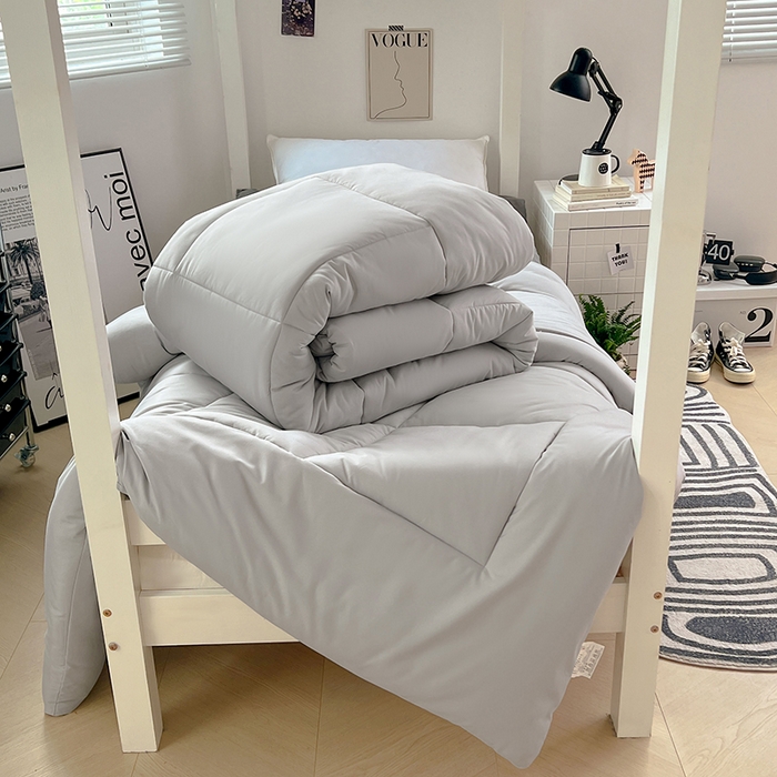 91家纺网 家纺一手货源 找家纺 VIP被业 2025学生款夏被四件套单品凉席配套直播冬被床垫包 灰色