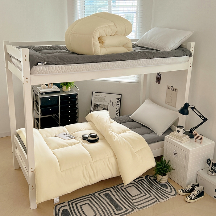 91家纺网 家纺一手货源 找家纺 VIP被业 2025学生款夏被四件套单品凉席配套直播冬被床垫包 米黄