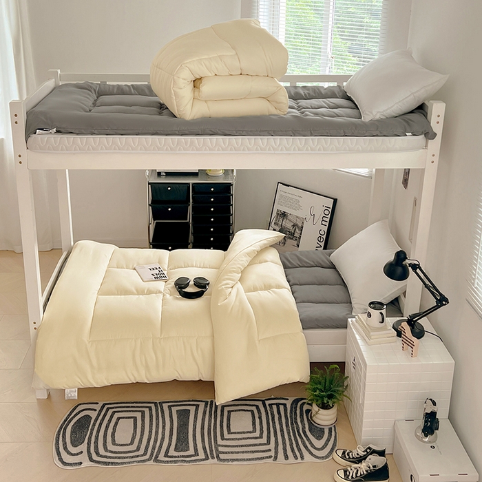 91家纺网 家纺一手货源 找家纺 VIP被业 2025学生款夏被四件套单品凉席配套直播冬被床垫包 米黄