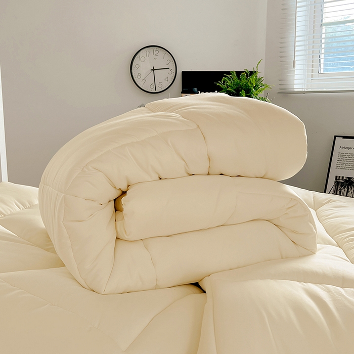 91家纺网 家纺一手货源 找家纺 VIP被业 2025学生款夏被四件套单品凉席配套直播冬被床垫包 米黄