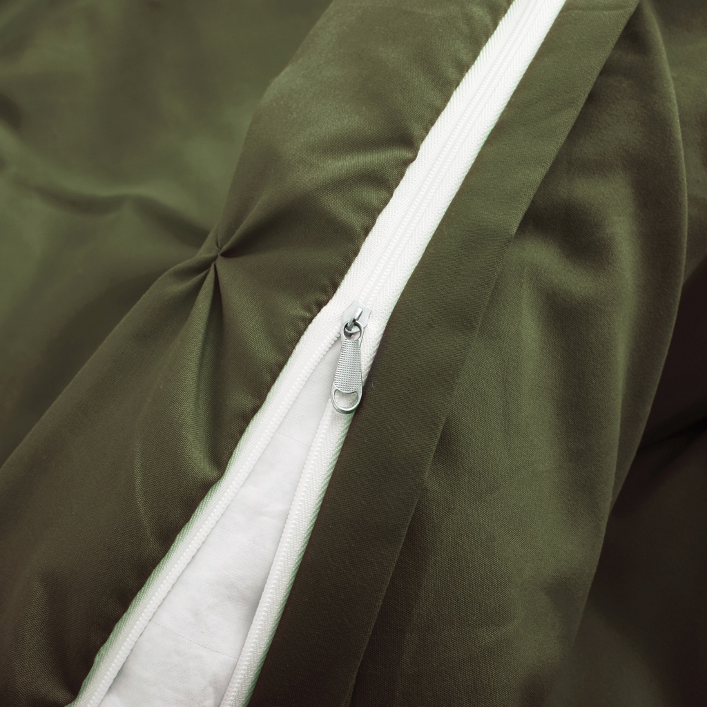 91家纺网 家纺一手货源 找家纺 子不语家纺2025新款跨境外贸手工揪花褶皱三件套亚马逊Temu速卖通Shein沃尔玛专供 橄榄绿