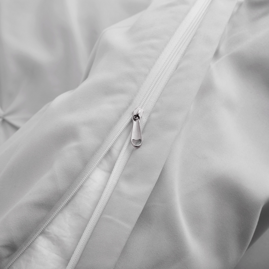 91家纺网 家纺一手货源 找家纺 子不语家纺2025新款跨境外贸手工揪花褶皱三件套亚马逊Temu速卖通Shein沃尔玛专供 浅灰