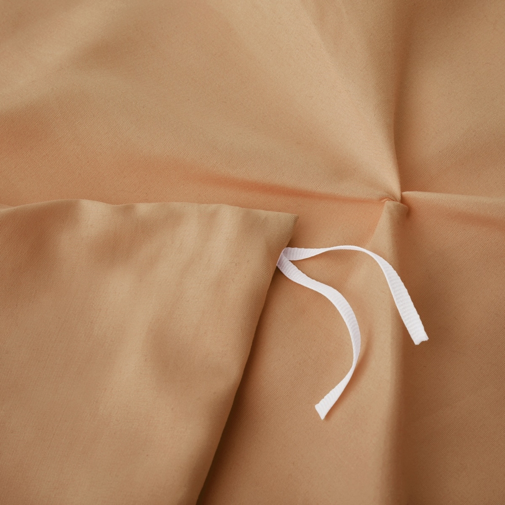 91家纺网 家纺一手货源 找家纺 子不语家纺2025新款跨境外贸手工揪花褶皱三件套亚马逊Temu速卖通Shein沃尔玛专供 驼色