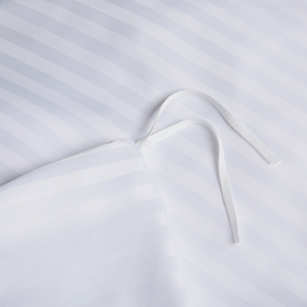 91家纺网 家纺一手货源 找家纺 子不语家纺2025新款跨境外贸酒店纯色提花三件套亚马逊Temu速卖通Shein沃尔玛专供 缎条提花白色