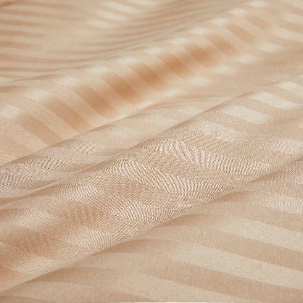 91家纺网 家纺一手货源 找家纺 子不语家纺2025新款跨境外贸酒店纯色提花三件套亚马逊Temu速卖通Shein沃尔玛专供条提花卡其色