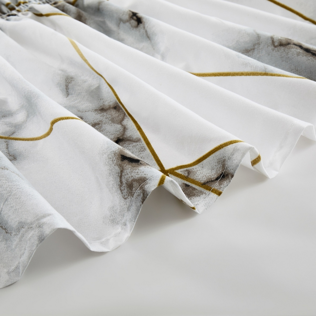 91家纺网 家纺一手货源 找家纺 子不语家纺 2025新款印花床裙 轻奢大理石