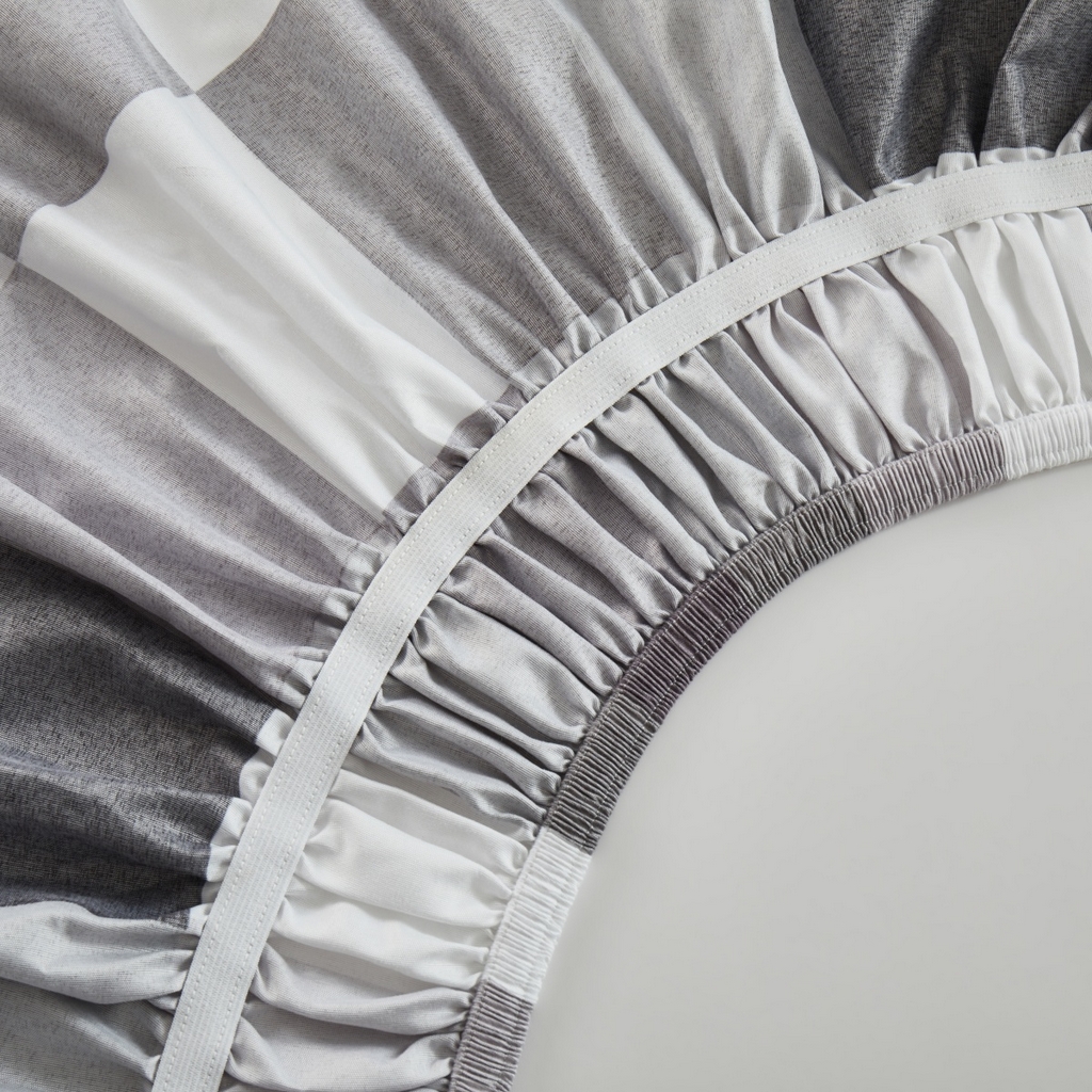 91家纺网 家纺一手货源 找家纺 子不语家纺 2025新款印花床裙 四色格子