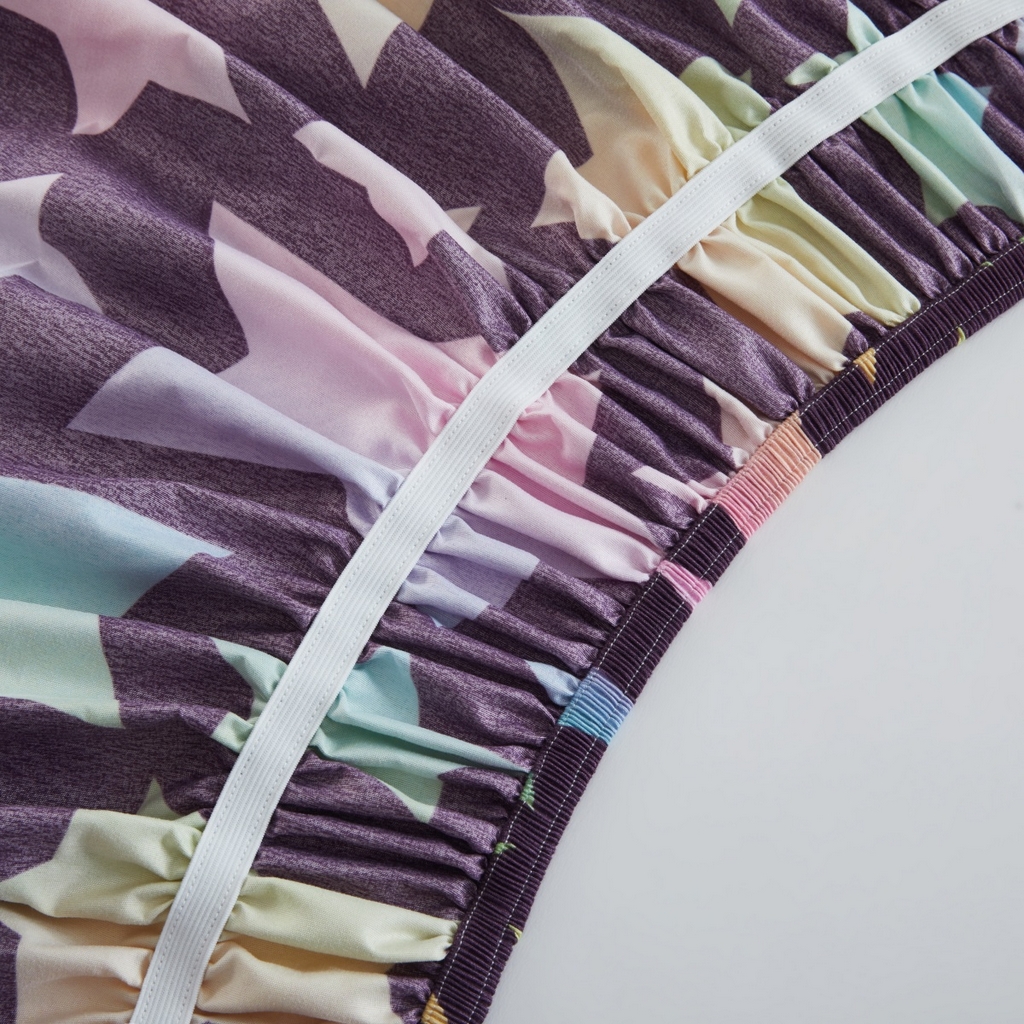 91家纺网 家纺一手货源 找家纺 子不语家纺 2025新款印花床裙 星星