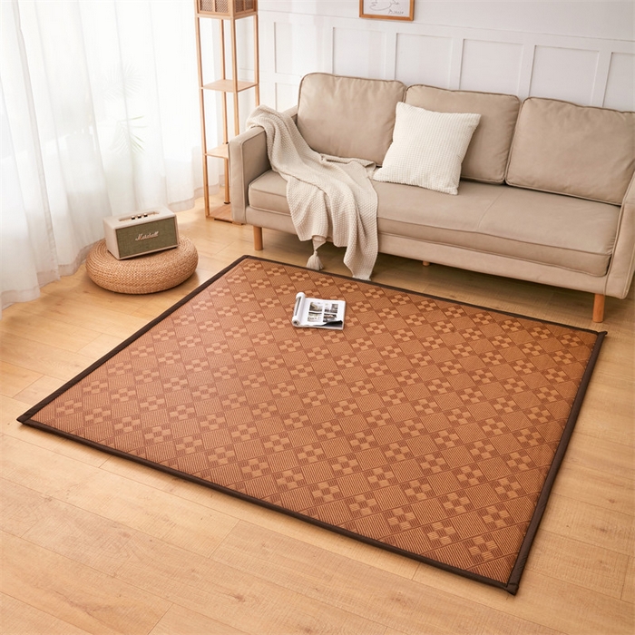 91家纺网 家纺一手货源 找家纺 北辰 2025新款凉席多功能地垫床垫床边垫打地铺神器 藤编地垫-罗马格调