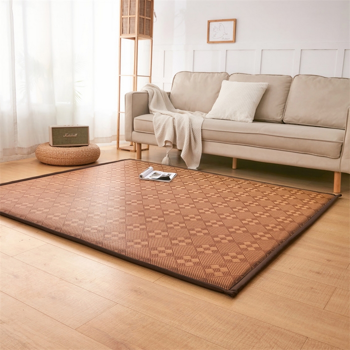 91家纺网 家纺一手货源 找家纺 北辰 2025新款凉席多功能地垫床垫床边垫打地铺神器 藤编地垫-罗马格调