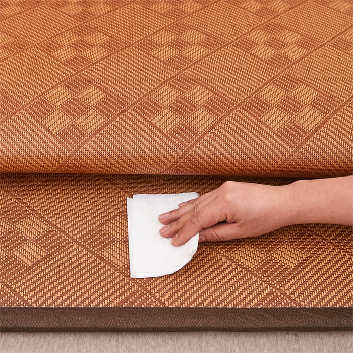 91家纺网 家纺一手货源 找家纺 北辰 2025新款凉席多功能地垫床垫床边垫打地铺神器 藤编地垫-罗马格调