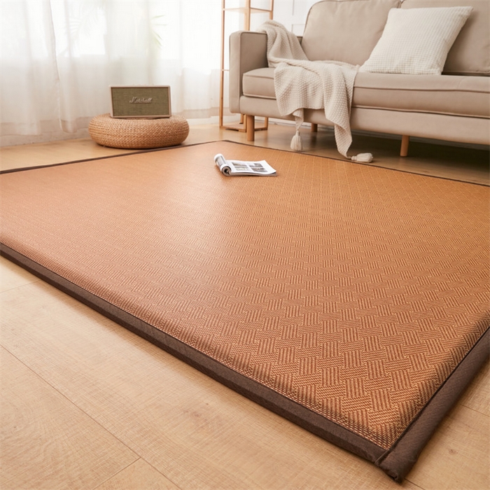 91家纺网 家纺一手货源 找家纺 北辰 2025新款凉席多功能地垫床垫床边垫打地铺神器 藤编地垫-青春岁月