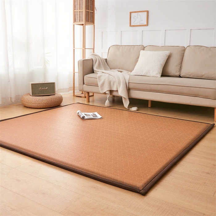 91家纺网 家纺一手货源 找家纺 北辰 2025新款凉席多功能地垫床垫床边垫打地铺神器 藤编地垫-青春岁月