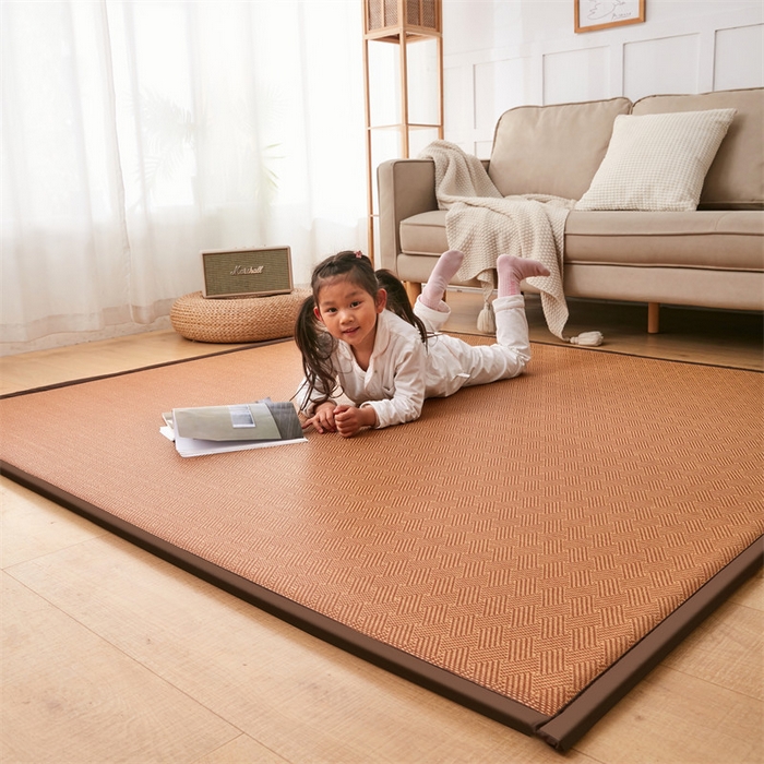 91家纺网 家纺一手货源 找家纺 北辰 2025新款凉席多功能地垫床垫床边垫打地铺神器 藤编地垫-青春岁月