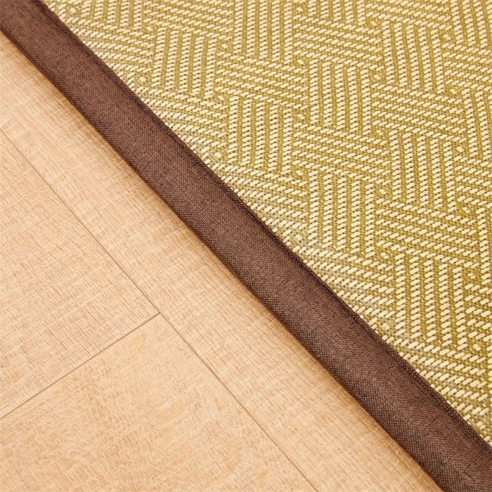 91家纺网 家纺一手货源 找家纺 北辰 2025新款凉席多功能地垫床垫床边垫打地铺神器 藤编地垫-饼干花-绿