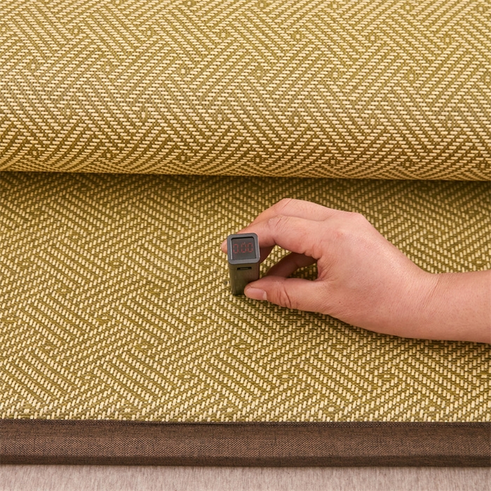 91家纺网 家纺一手货源 找家纺 北辰 2025新款凉席多功能地垫床垫床边垫打地铺神器 藤编地垫-饼干花-绿