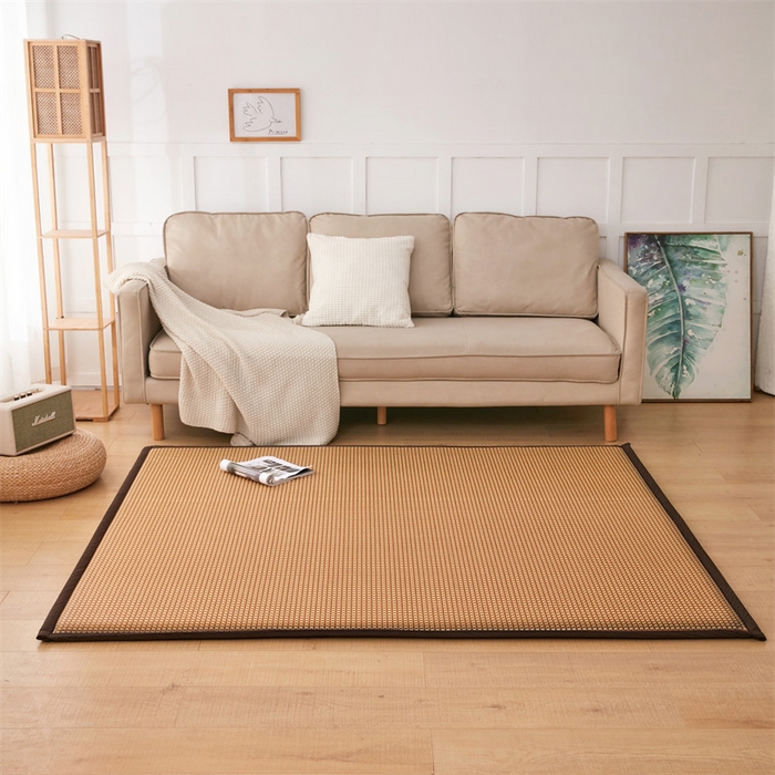 91家纺网 家纺一手货源 找家纺 北辰 2025新款凉席多功能地垫床垫床边垫打地铺神器 藤编地垫-花样年华