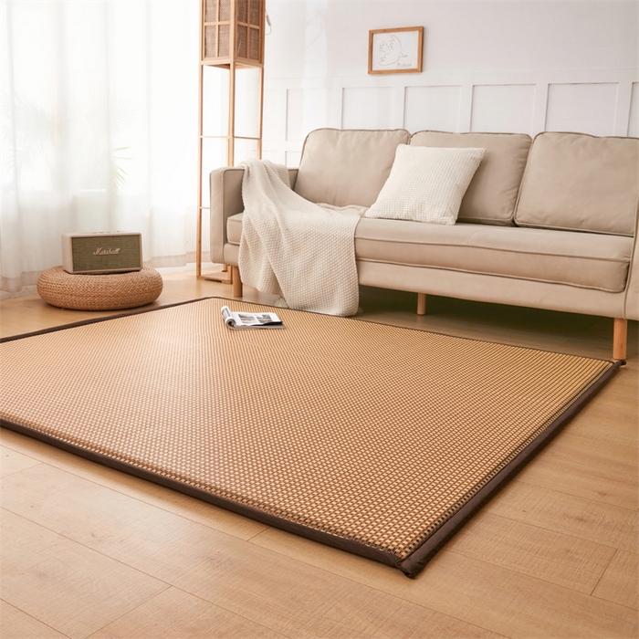 91家纺网 家纺一手货源 找家纺 北辰 2025新款凉席多功能地垫床垫床边垫打地铺神器 藤编地垫-花样年华