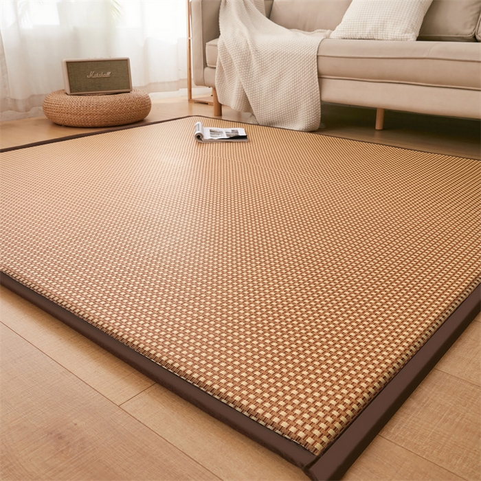 91家纺网 家纺一手货源 找家纺 北辰 2025新款凉席多功能地垫床垫床边垫打地铺神器 藤编地垫-花样年华