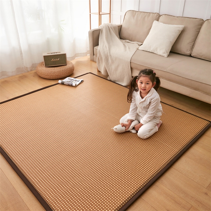 91家纺网 家纺一手货源 找家纺 北辰 2025新款凉席多功能地垫床垫床边垫打地铺神器 藤编地垫-花样年华