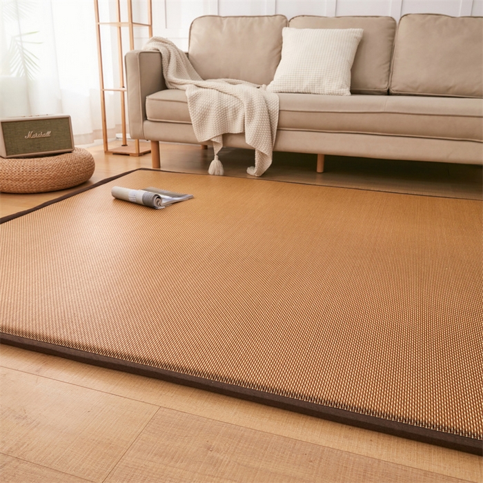 91家纺网 家纺一手货源 找家纺 北辰 2025新款凉席多功能地垫床垫床边垫打地铺神器 藤编地垫-流金岁月