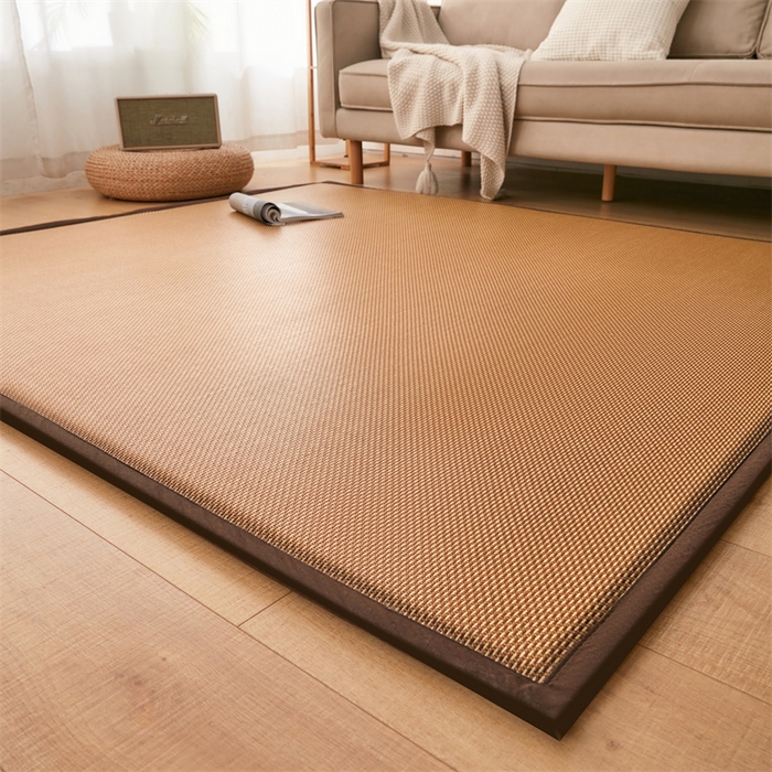 91家纺网 家纺一手货源 找家纺 北辰 2025新款凉席多功能地垫床垫床边垫打地铺神器 藤编地垫-流金岁月