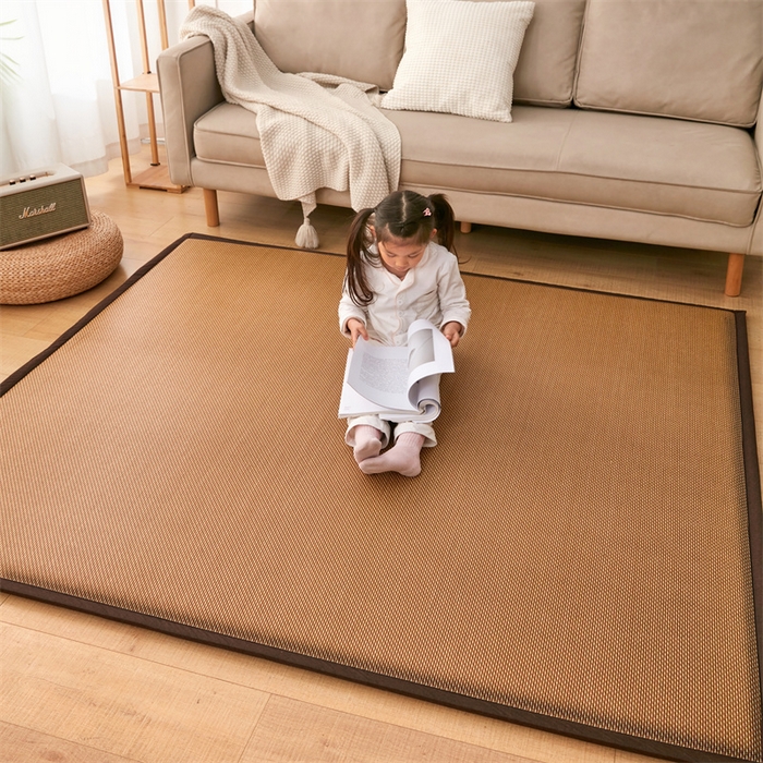 91家纺网 家纺一手货源 找家纺 北辰 2025新款凉席多功能地垫床垫床边垫打地铺神器 藤编地垫-流金岁月