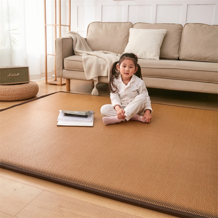 91家纺网 家纺一手货源 找家纺 北辰 2025新款凉席多功能地垫床垫床边垫打地铺神器 藤编地垫-流金岁月