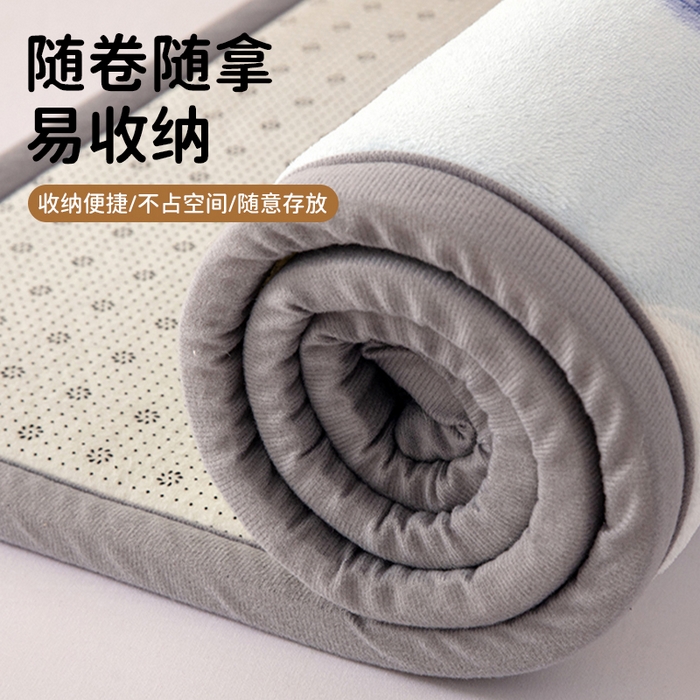91家纺网 家纺一手货源 找家纺 北辰 2025新款凉席多功能地垫床垫床边垫打地铺神器 牛奶绒地垫-银杏翩翩