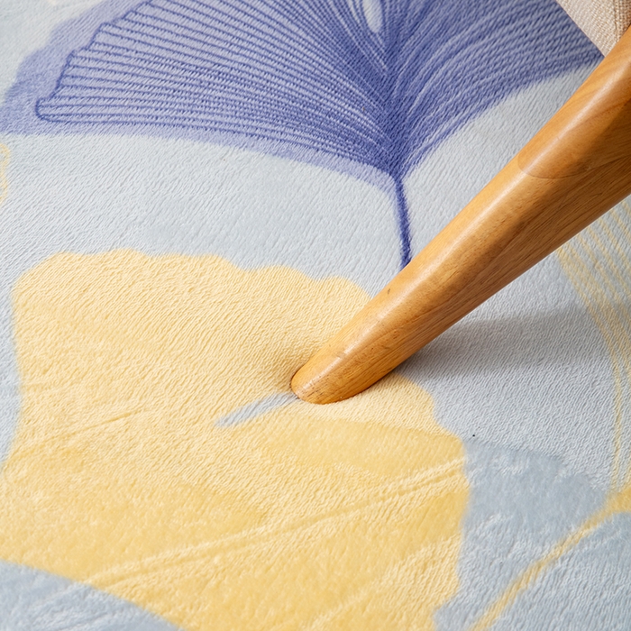 91家纺网 家纺一手货源 找家纺 北辰 2025新款凉席多功能地垫床垫床边垫打地铺神器 牛奶绒地垫-银杏翩翩