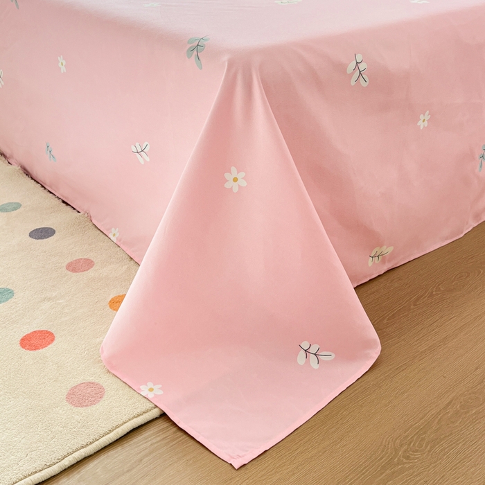 91家纺网 家纺一手货源 找家纺 简冠家纺 2023直播爆款北欧风亲肤植物羊绒磨毛四件套 幻影花语