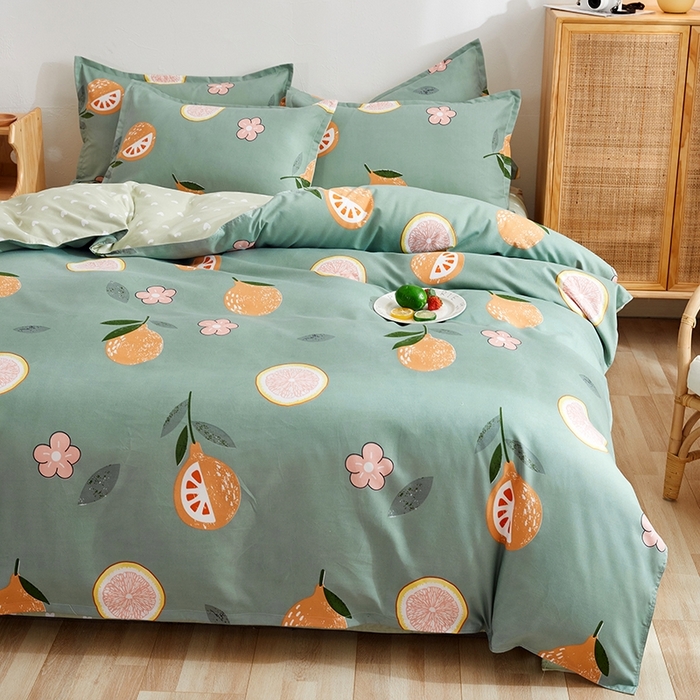 91家纺网 家纺一手货源 找家纺 简冠家纺 2025直播爆款北欧风亲肤植物羊绒磨毛四件套 果乐派