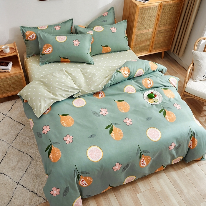 91家纺网 家纺一手货源 找家纺 简冠家纺 2025直播爆款北欧风亲肤植物羊绒磨毛四件套 果乐派